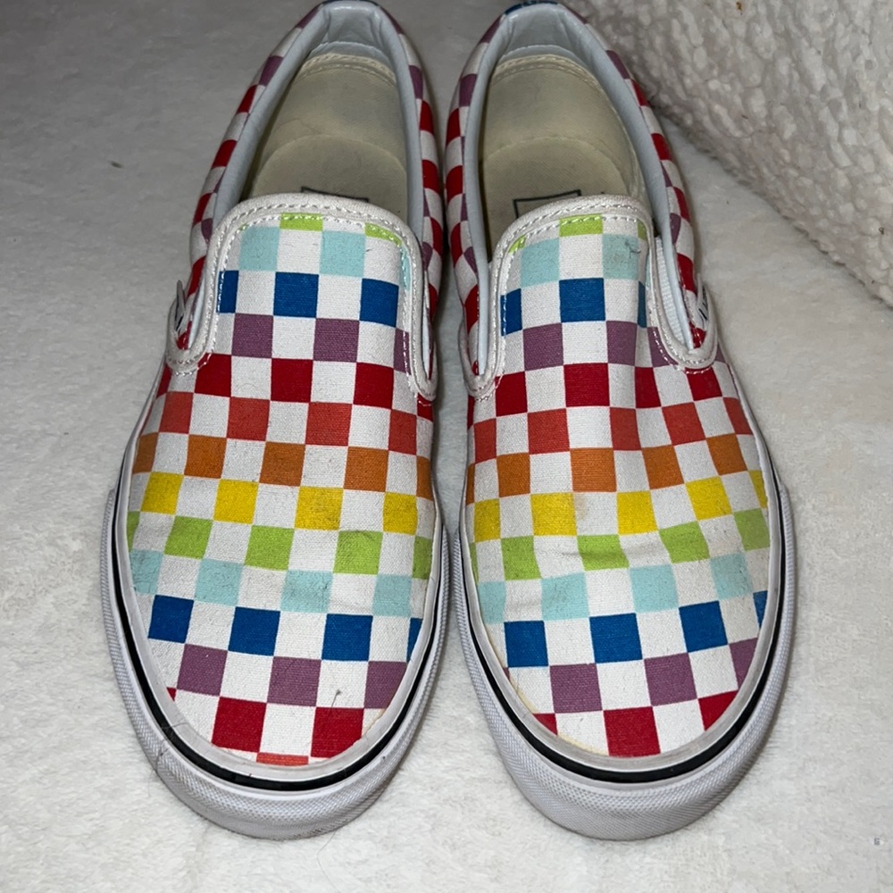 Rainbow Checkered Vans